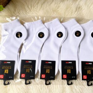 5pairs a pack High quality ankle length white socks