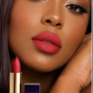 Bold red lipstick