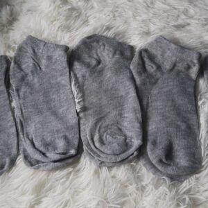 5pairs Long length grey color socks for adults and teenagers